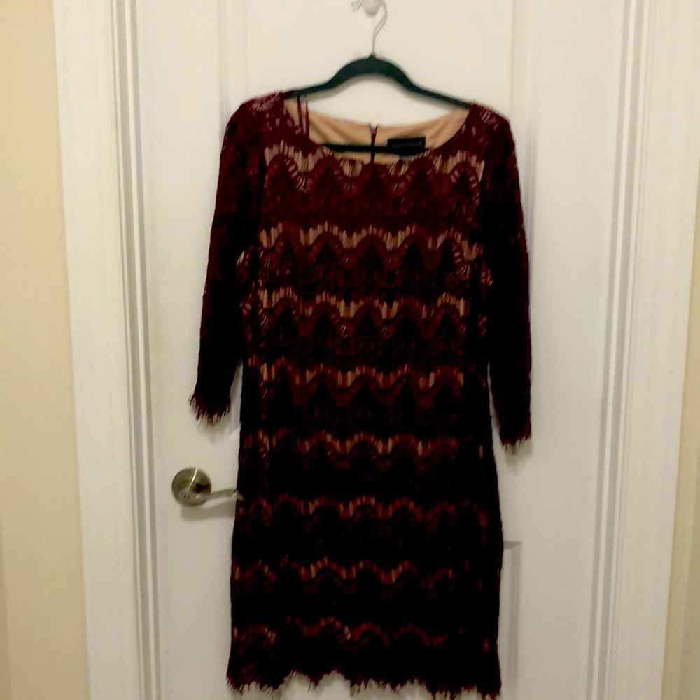 Jessica Howard maroon party dress